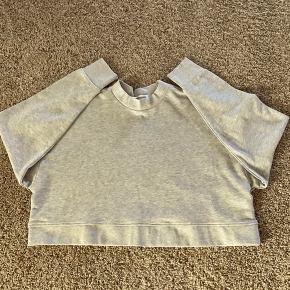 NWT WeWoreWhat Long Sleeve Cropped Sweatshirt, Women’s Sz M - Picture 5 of 9